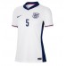 Camiseta Inglaterra John Stones #5 Primera Equipación Replica Eurocopa 2024 para mujer mangas cortas